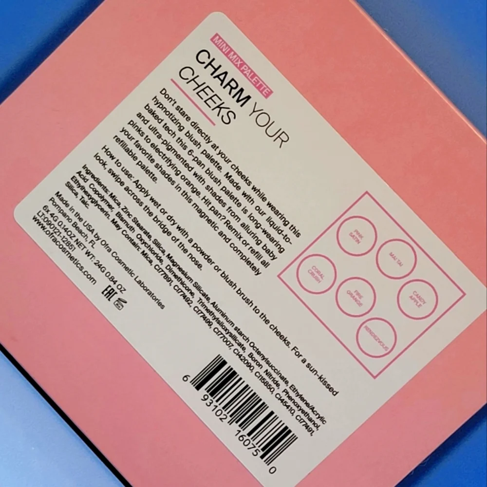 Ofra 6 pan Blush Palette